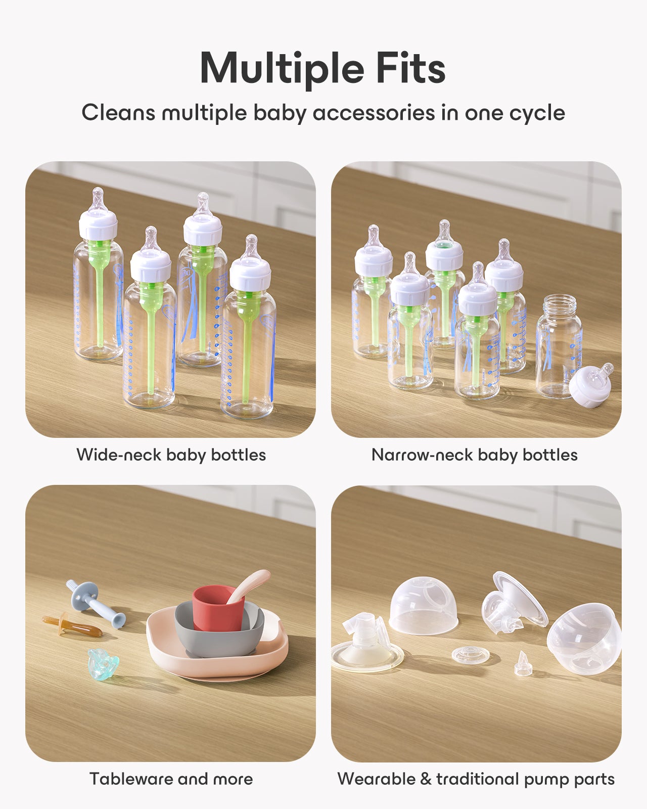 Baby Bottle Washer Pro, Sterilizer & Dryer - All in One Bottle Cleaner for 6 Bottles